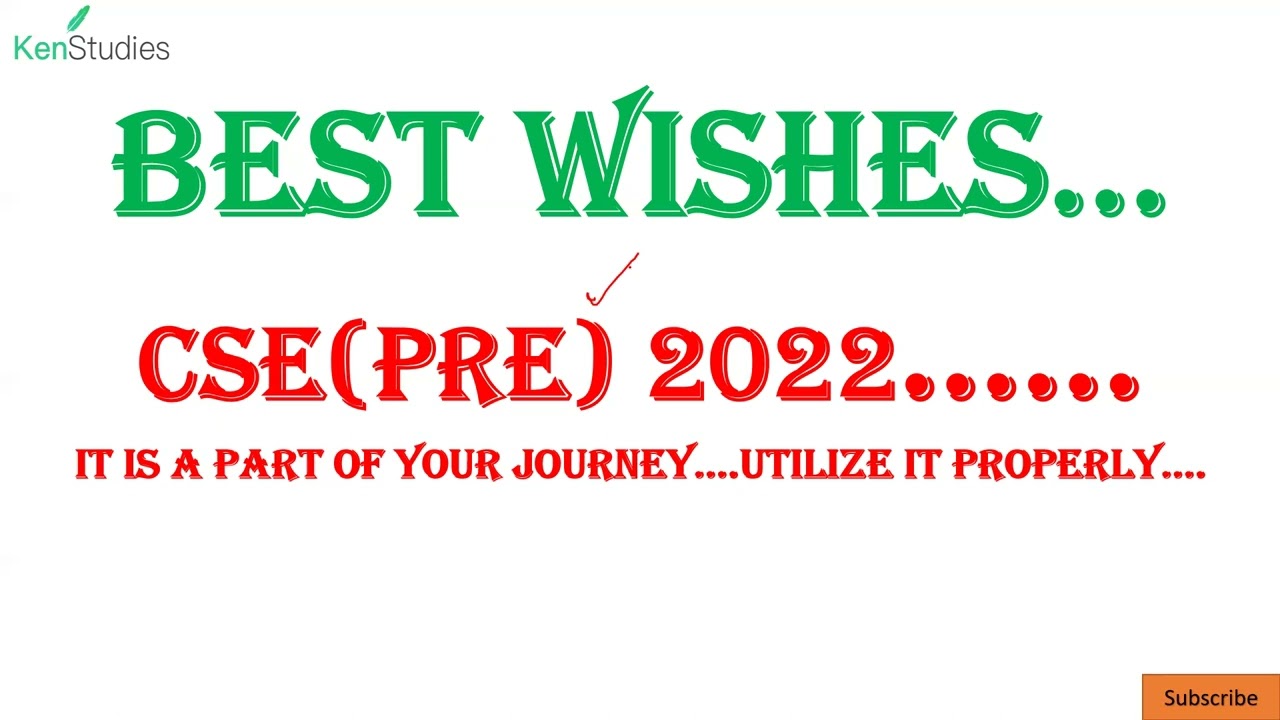 Best Wishes CSE (Pre) 2022