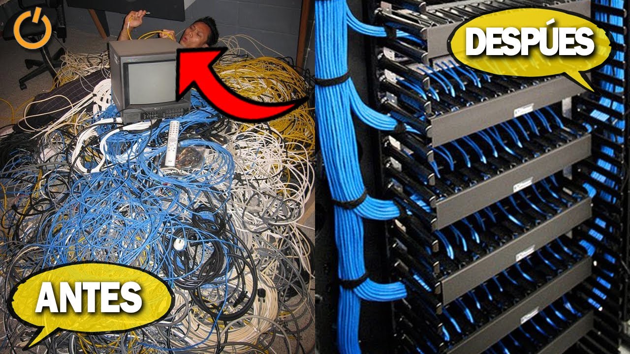 Así se ORDENAN un RACK comunicaciones | Antes Vs Después Cableado estructurado