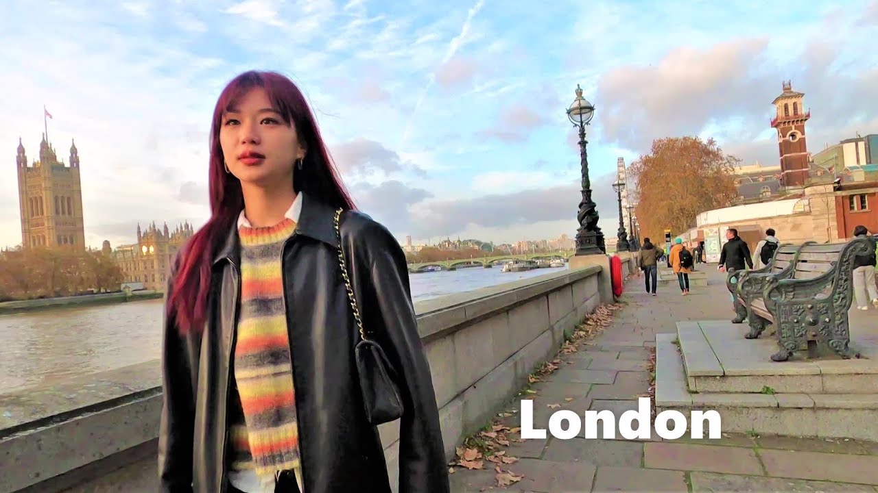 Central London Walk, From Lambeth Bridge to Westminster Bridge, the Covid Wall and a Dirty Tunnel.4K