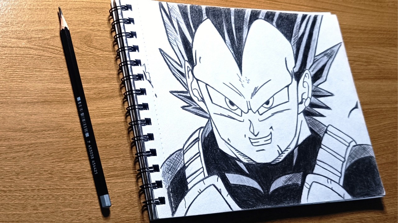Draw the Prince of Saiyans | Vegeta Step by Step | Easy Tutorial
