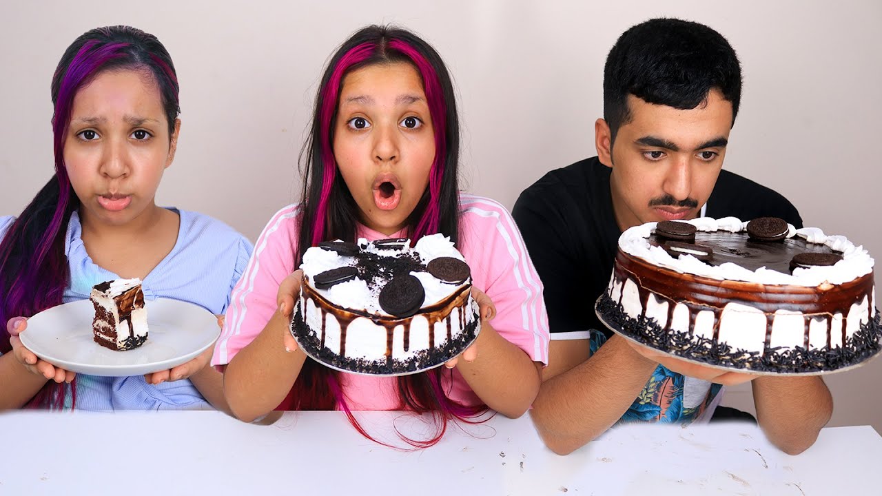 تحدي الأكل الكبير ضد المتوسط ضد الصغير شفا ضد عبود 😂 Small Vs Medium Vs Big Food Challenge
