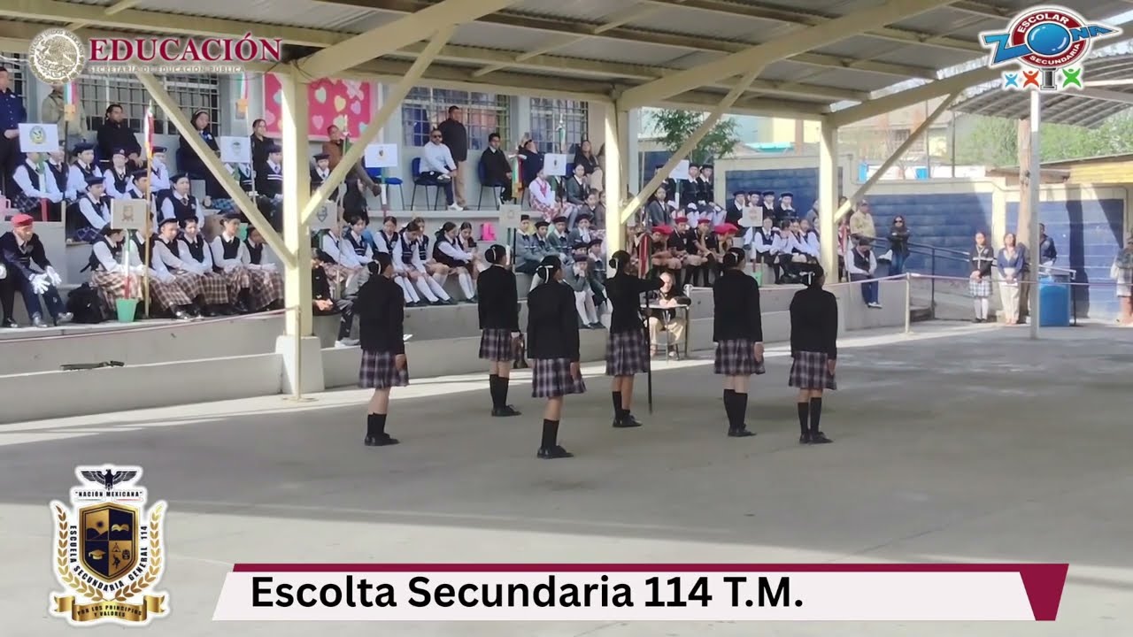 Secundaria 114 TM participación en concurso de escoltas