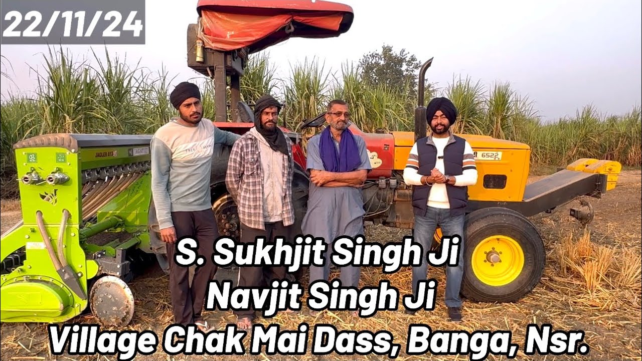 Super Seeder with 2speed tractor Hmt 6522 @Village Chak Mai Dass | Call 9877700094 #JagatjitBanga