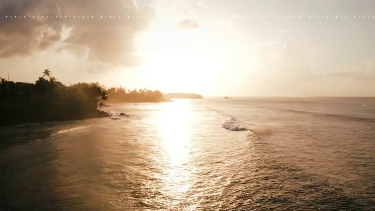 Piano Music & Nature Video: Aerial Landscape of Paradise Tropical Island Beach (Music: Juan Sánchez)
