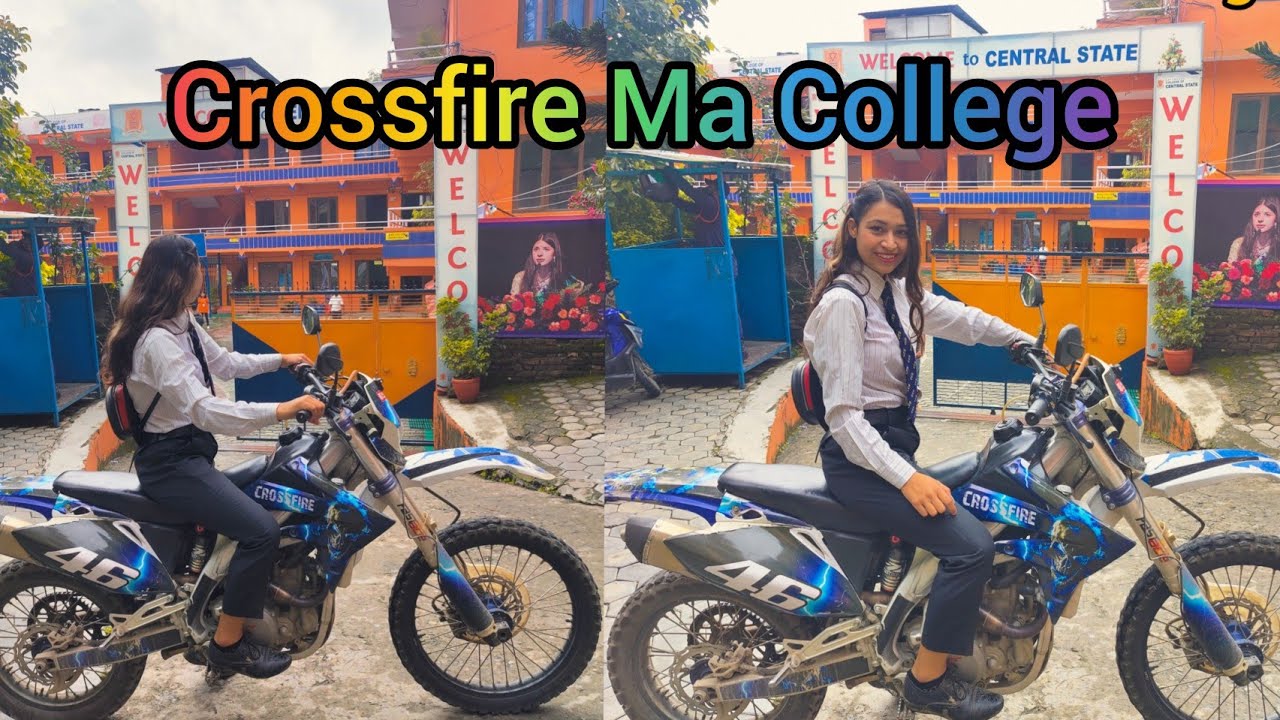 COLLEGE IN CROSSFIRE / Kccs College / @shetalgiri46 #shetal #crossfirexz250rr