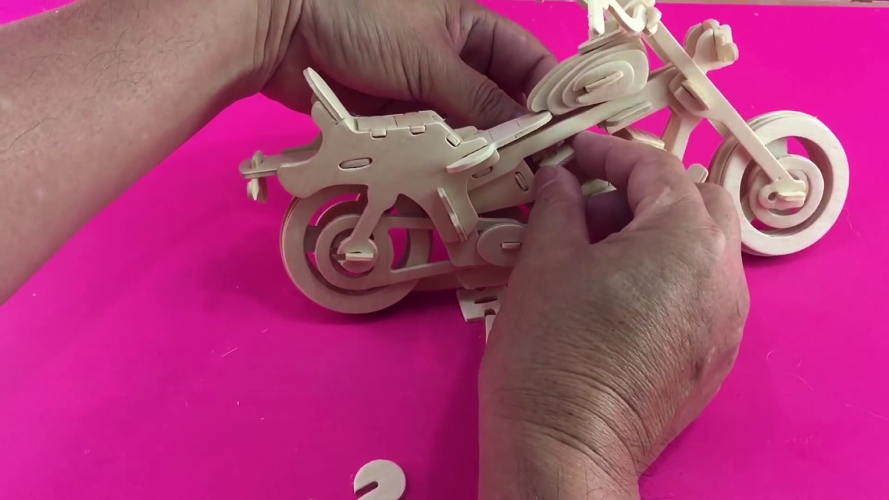 DIY 3D Puzzle Motorcycle HD I #1 ~ Woodcraft Construction Kit