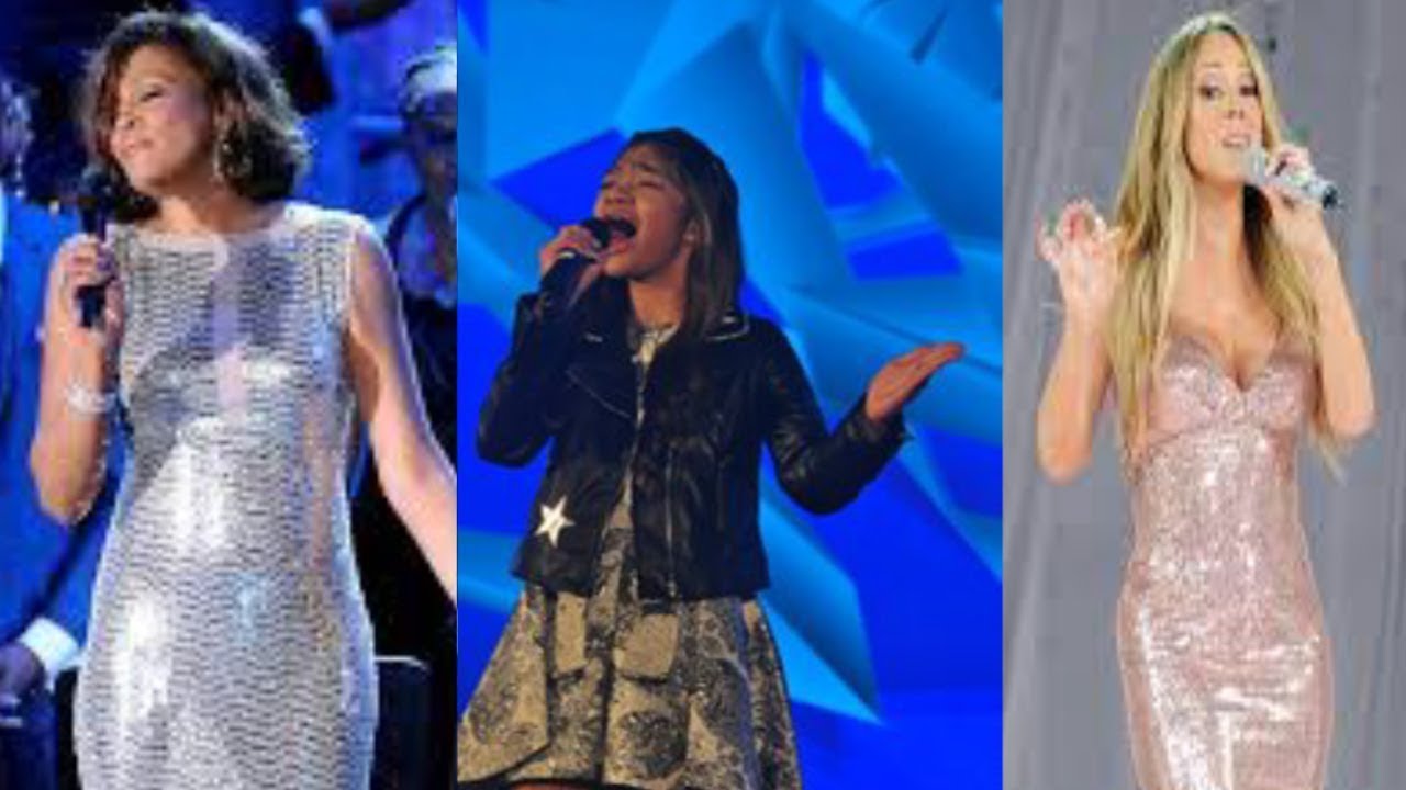 Angelica Hale, Whitney Houston and Mariah Carey 