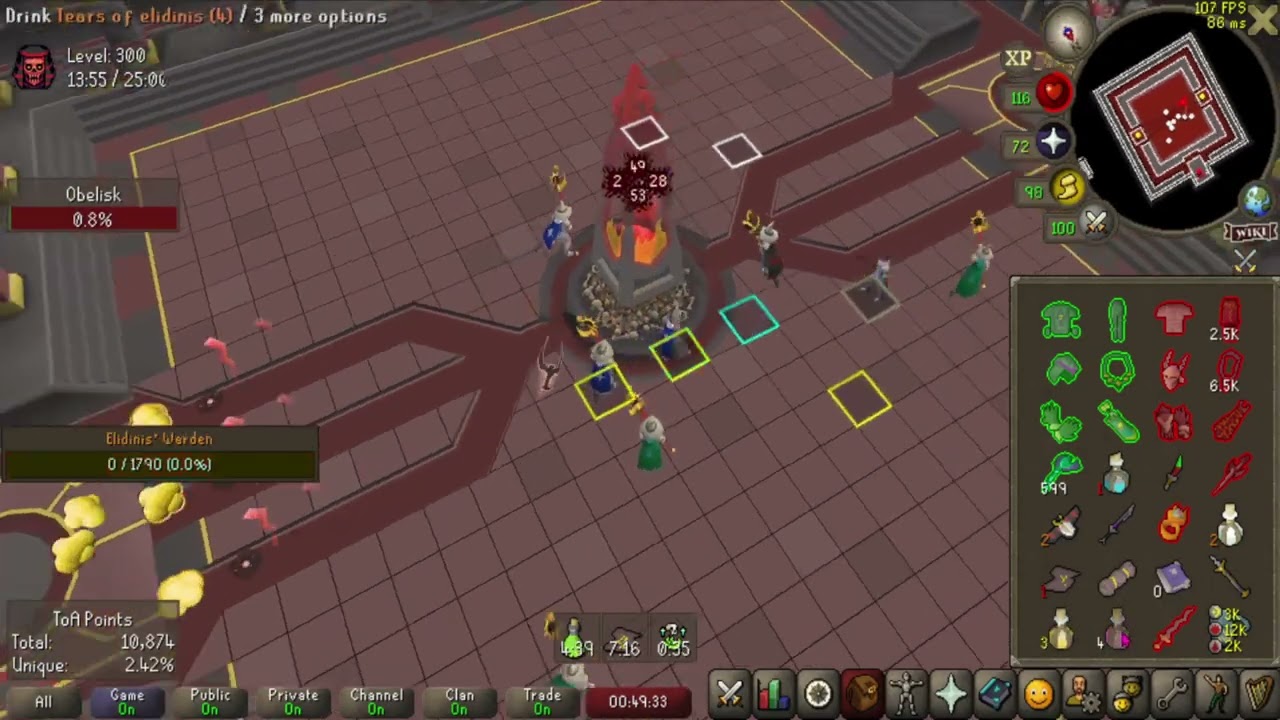 TOA 300 EXPERT SPEED RUN 18MIN COMBAT ACHIEVEMENT [WARDENS P1 & P2] 8 MAN SCALE