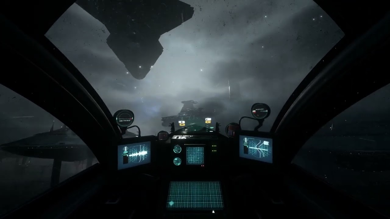Star Wars Ambience | Spaceship Cockpit In The Rain | No Music, Kamino 〖1 Hr〗