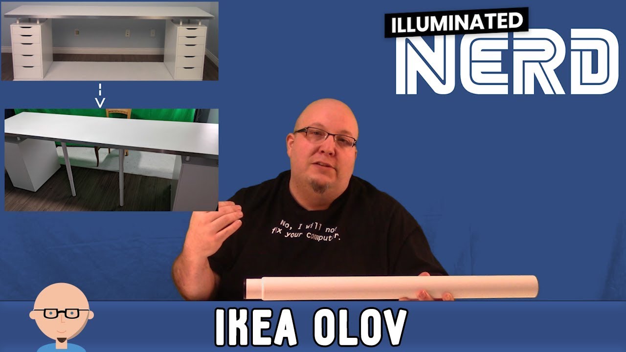 Using IKEA OLOV as Support Legs for Large Custom Desks
