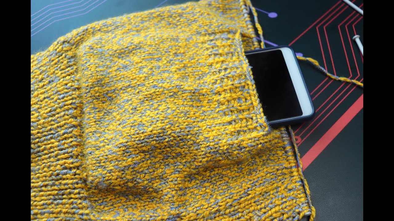 Front Pocket Knitting In Ladies Cardigan / Sweater |  बुनाई में जेब बनाने का आसान तरीका
