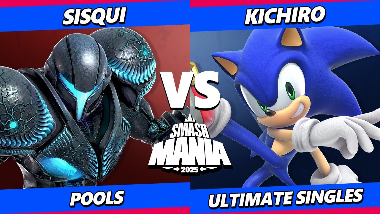 SmashMania 2025 - Sisqui (Dark Samus) Vs. Kichiro (Sonic) Smash Ultimate - SSBU