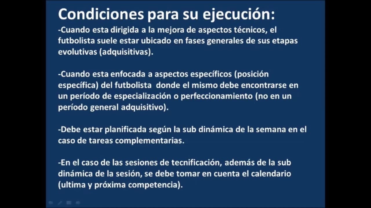 Las Tareas complementarias y sesiones de Tecnificación en el Fútbol.