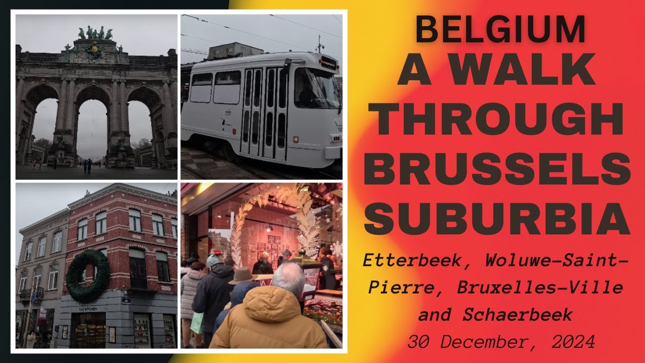 A Walk Through Brussels: Etterbeek, Woluwe-Saint-Pierre, Bruxells Ville and Schaerbeek - 30 Dec 2024