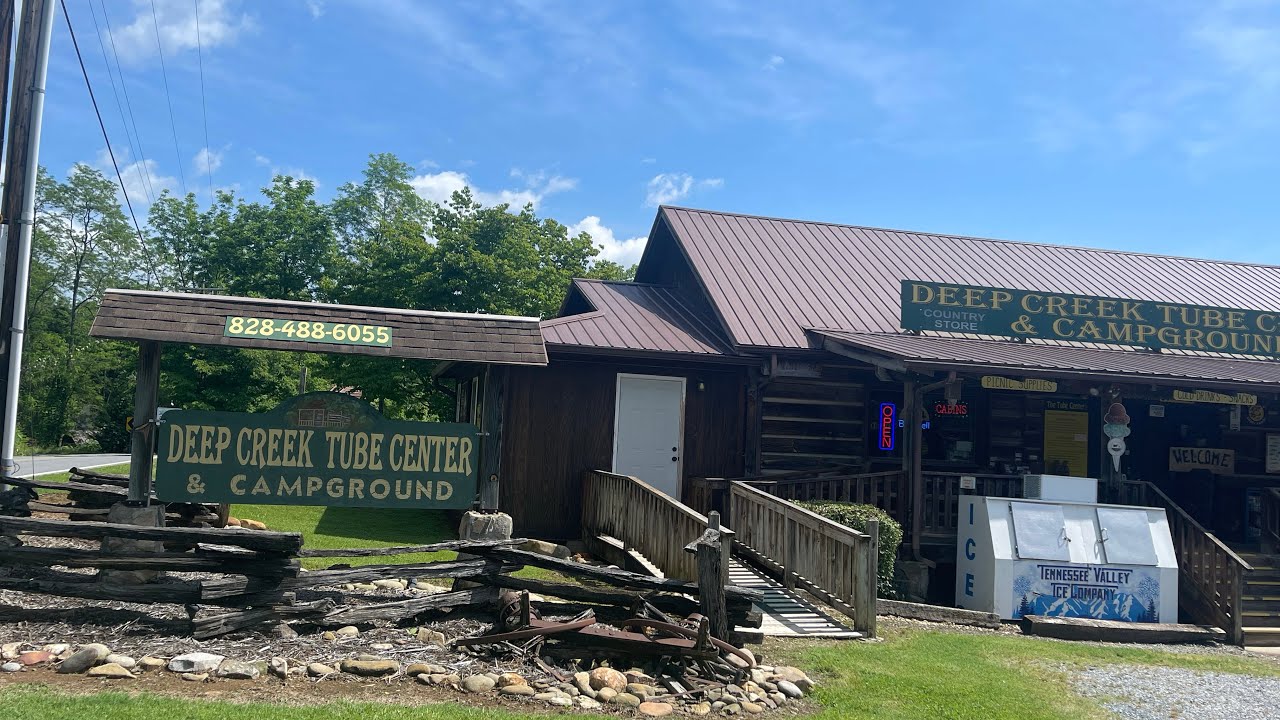🌊 Deep Creek Tubing Center & Campground Tour | Bryson City, NC Family Fun & Petting Zoo! 🏕️🐐