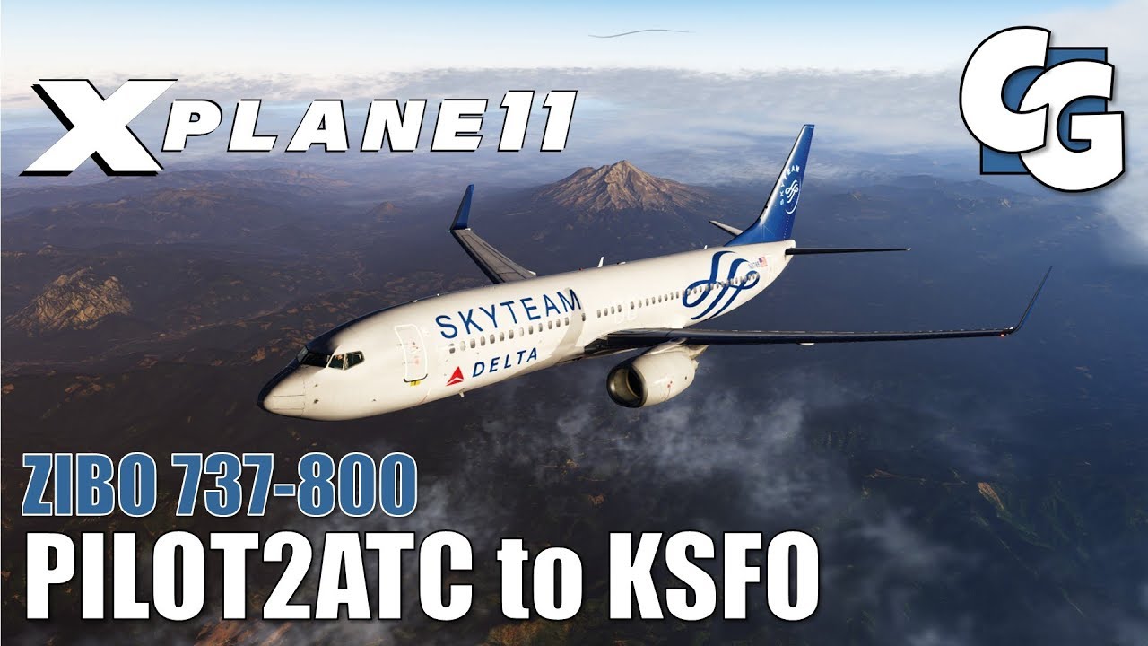Pilot2ATC - The BEST Offline ATC App - KLMT to KSFO - Zibo B738 - X-Plane 11