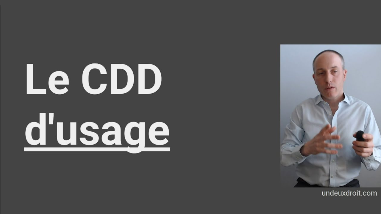 Le CDD d'usage