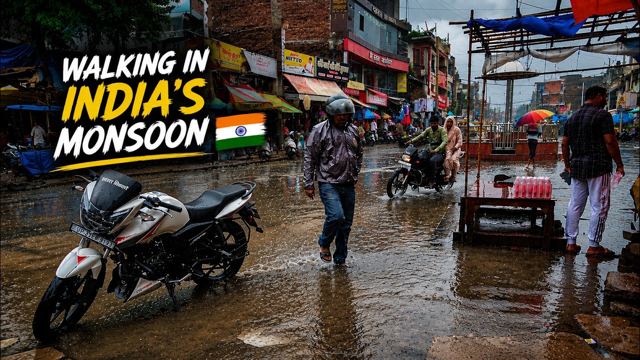 The Reality of India's Monsoon | Walking Through Flooded Streets in an Indian City 🌧️