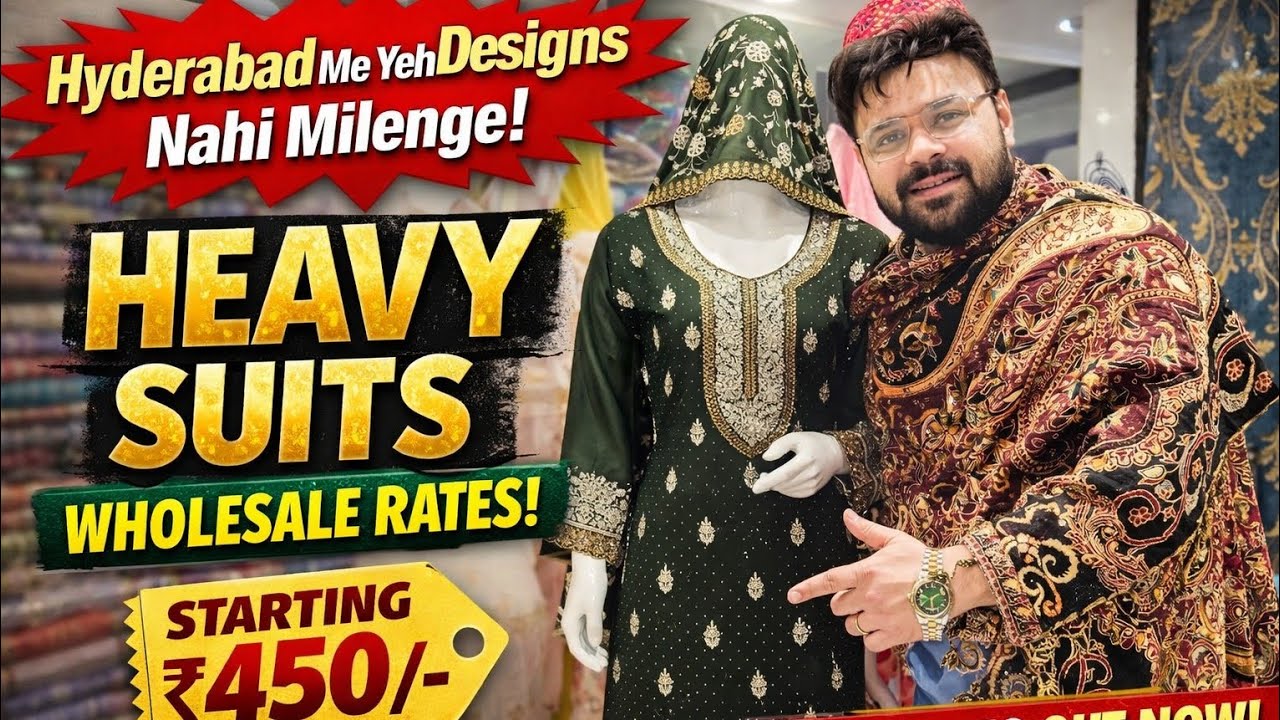 Hyderabad Exclusive Heavy Suits | Market Me Available Nahi | Starting ₹450 Wholesale