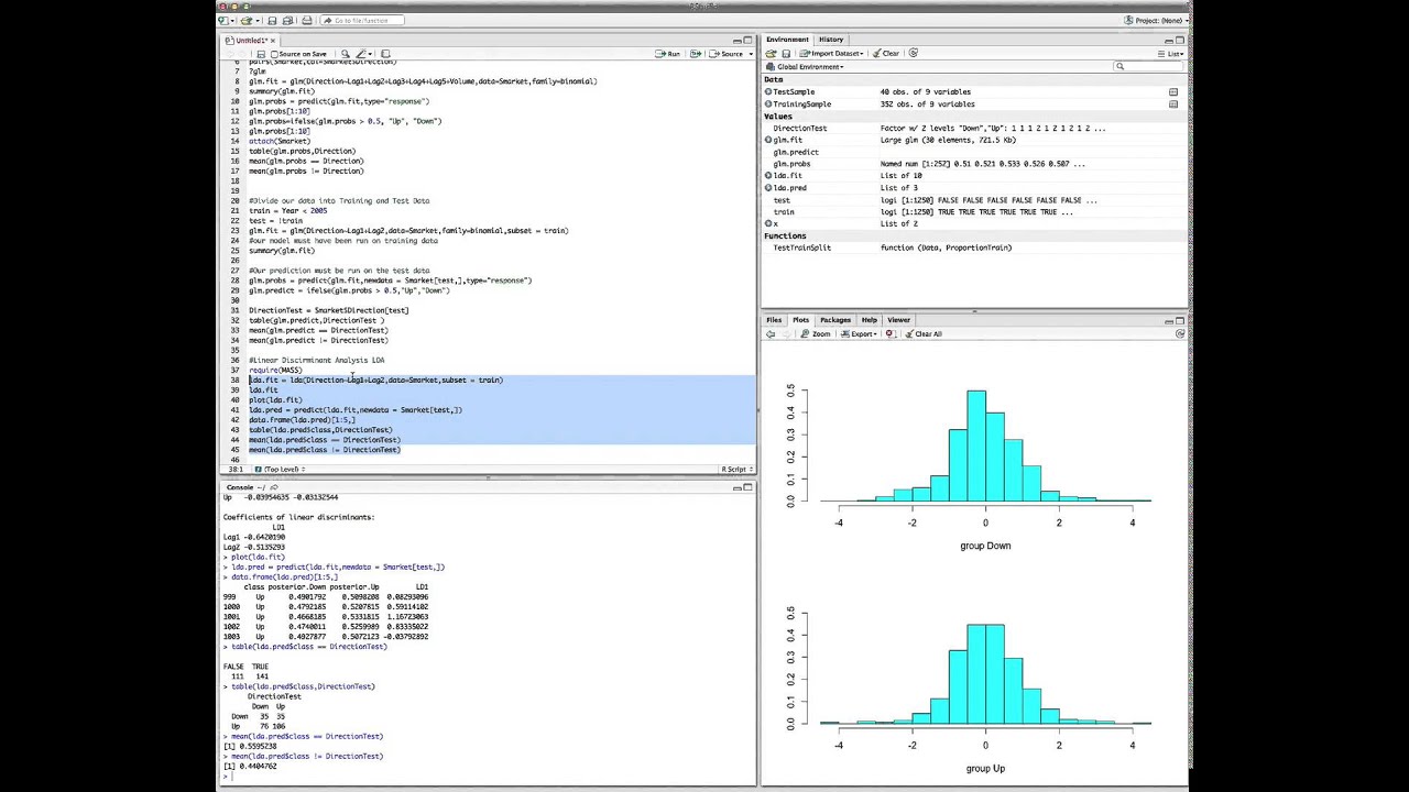 R-Session 4 -  Part b - Statistical Learning - Classification