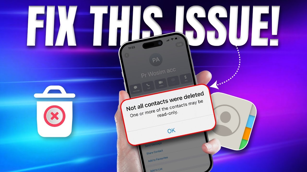 How to Delete Read-only Contacts in iPhone | How to Fix Not All Contacts Were Deleted on iPhone!