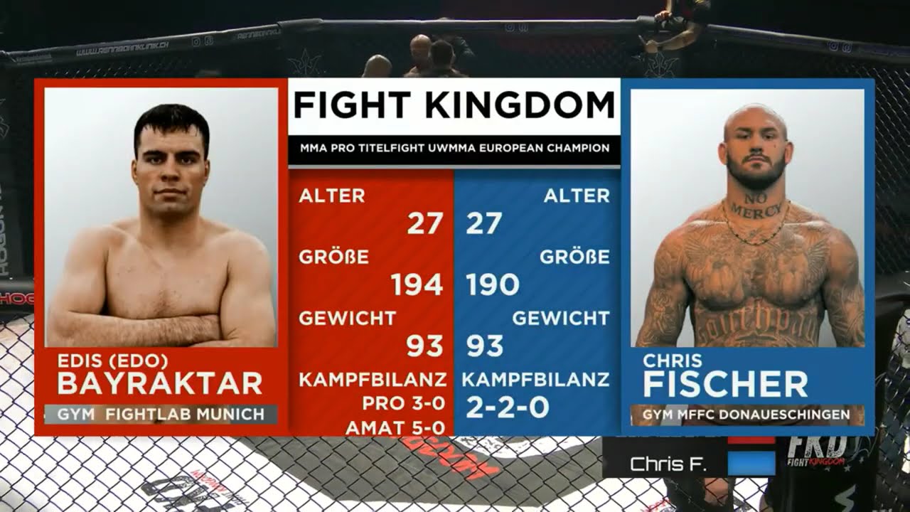Chris Fischer vs Edis EDO Bayraktar 🔥 | MMA Fight | FKD | FightKingdom European Titlefight