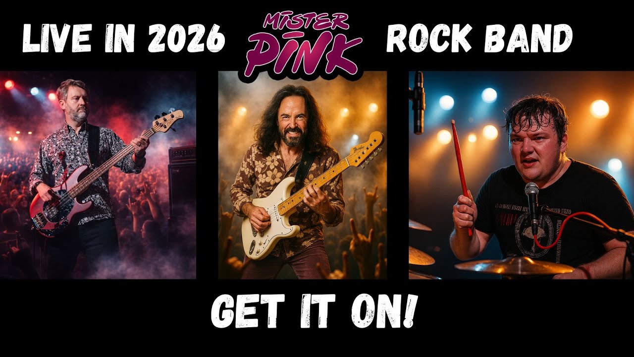 Trex & Marc Bolan Montage by Mister-Pink Rock Band Playing Live in 2026 in Burnham Market