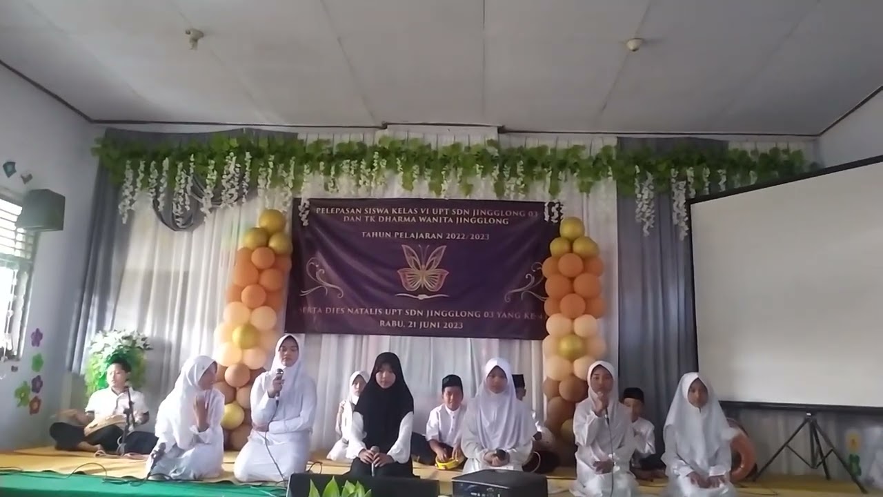 Pelepasan siswa kelas 6 SD Jingglong 3