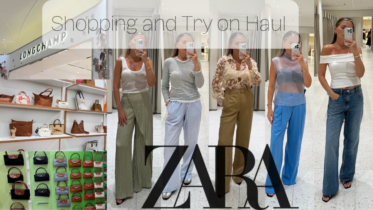 HUGE   ZARA Sales  ** | Try On HAUL | ** Longchamp bags comparison