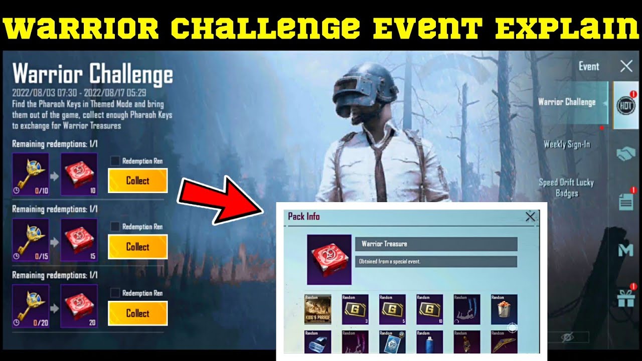 New Warrior Challenge Event Explain || Bgmi New Event Warrior Challenge