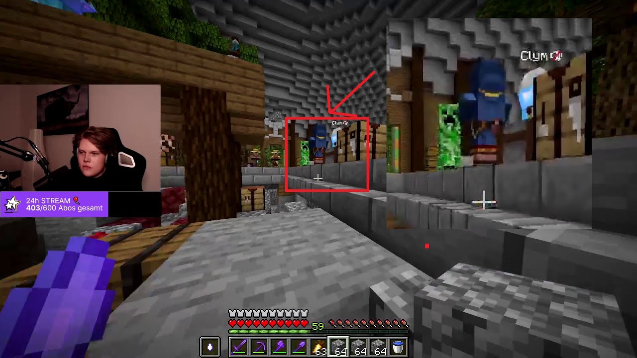 nooreax der Schlawiner bringt Clym nen Creeper vorbei - Minecraft Stone Attack