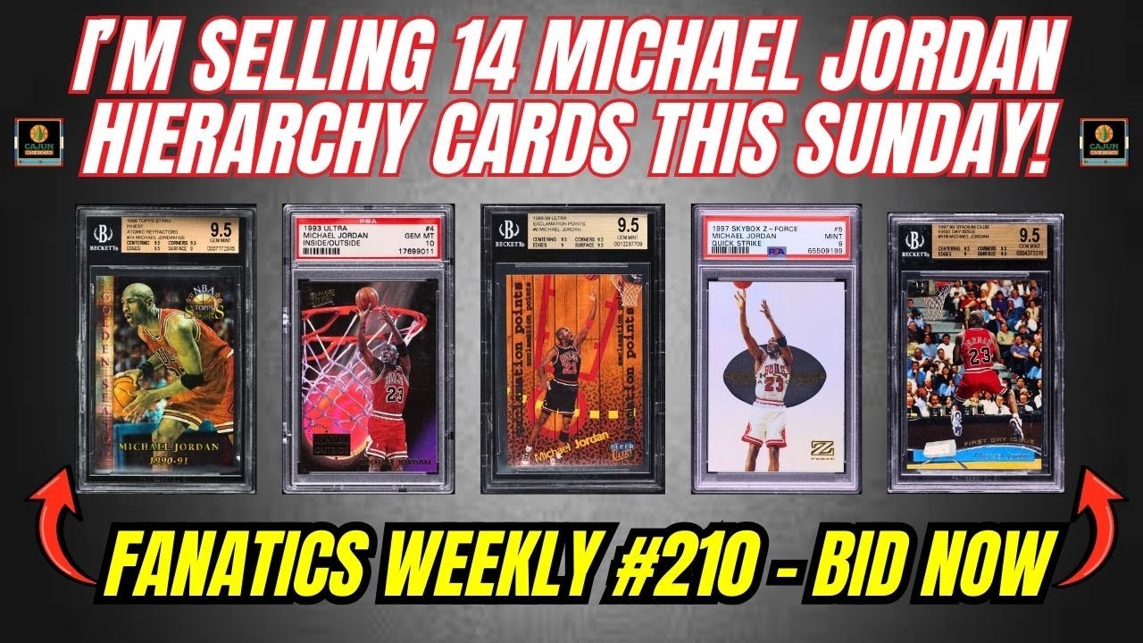 14 коллекционных карточек Майкла Джордана, аукцион Fanatics Weekly Auction #210 завершится В ЭТО ...