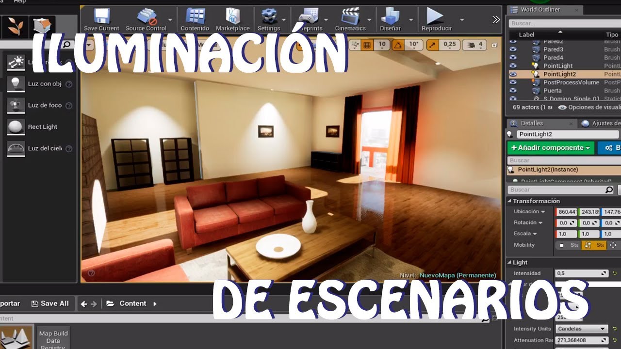 Unreal Engine 4: Iluminación de entornos (español)