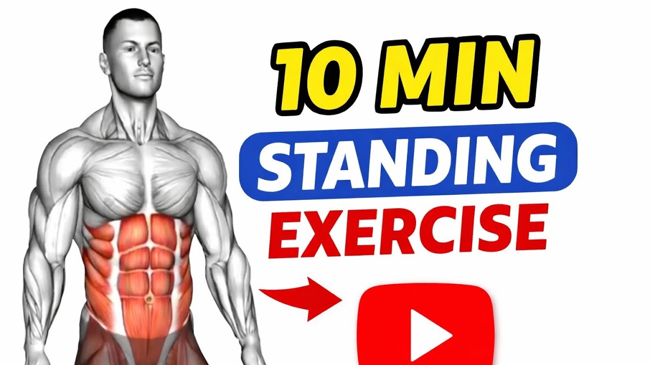 10 Min Standing Exercise🔥6 PACK ABS APPEAR IN 