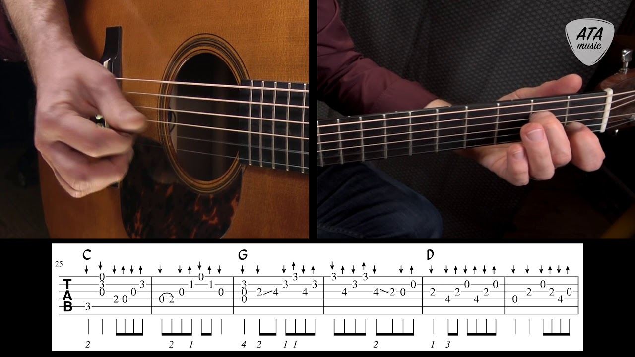 Kytara &ndash; Veď mě d&aacute;l cesto m&aacute; (crosspicking)