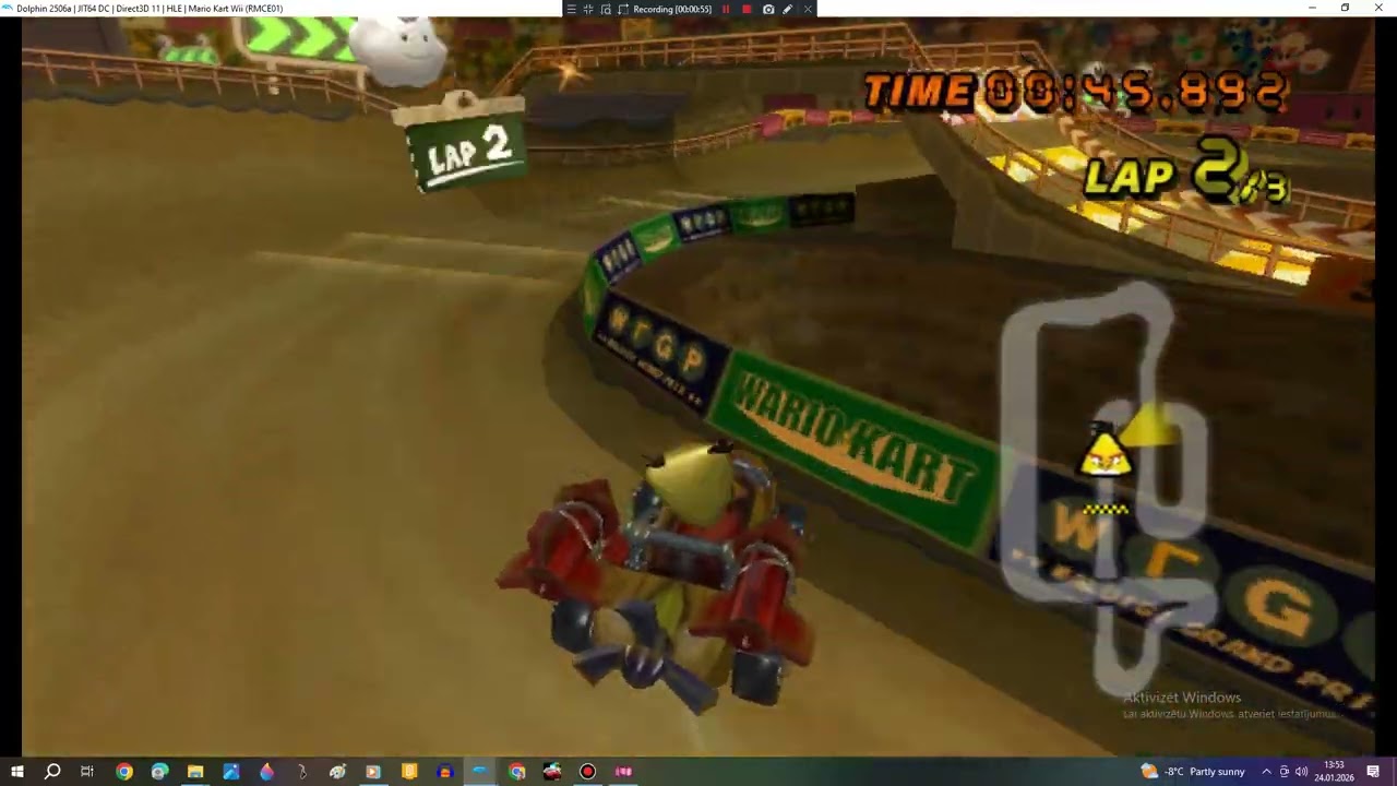 Mario Kart Wii Chuck (Angry Birds) Mod Gameplay