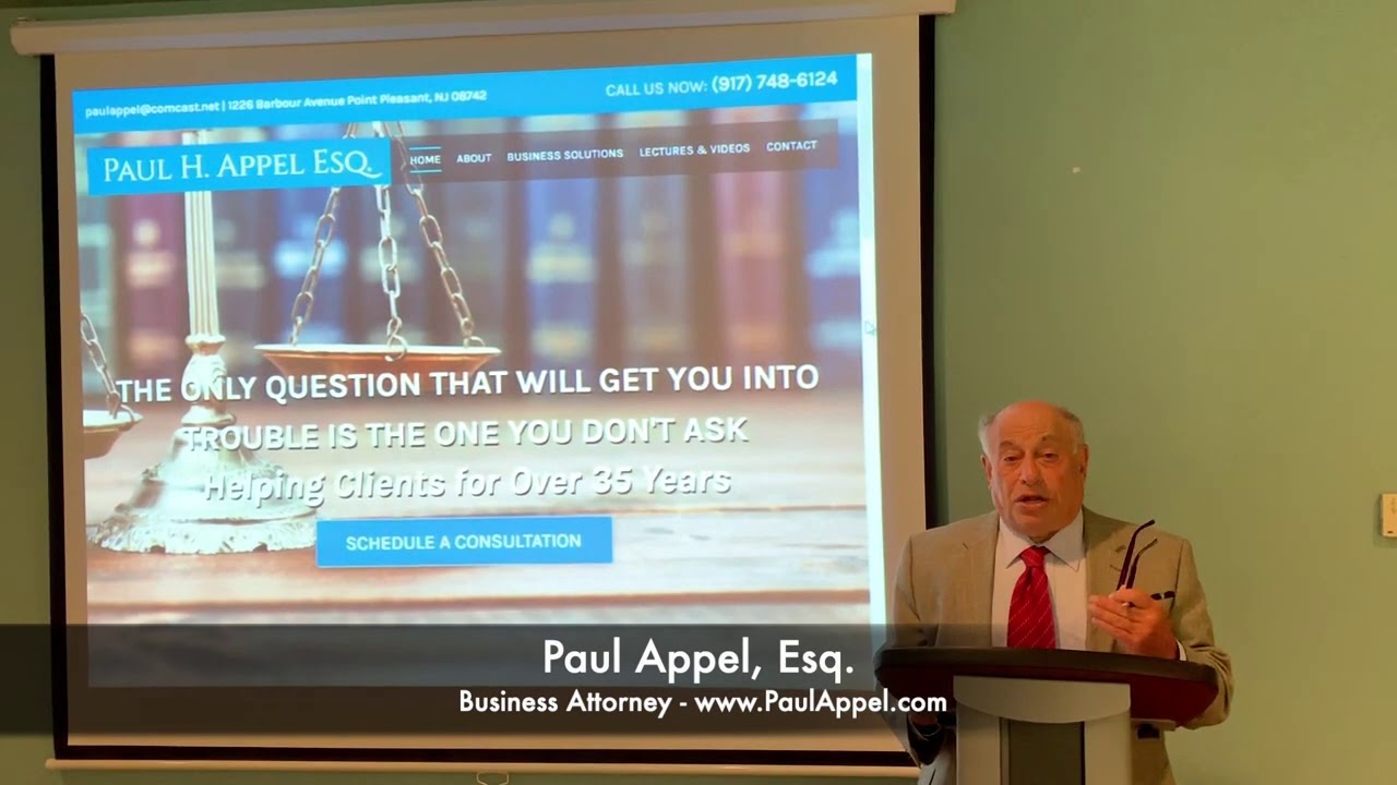 Essentials of a Partnership Agreement - Paul Appel, Esq - Small Business Attorney in NJ & NY