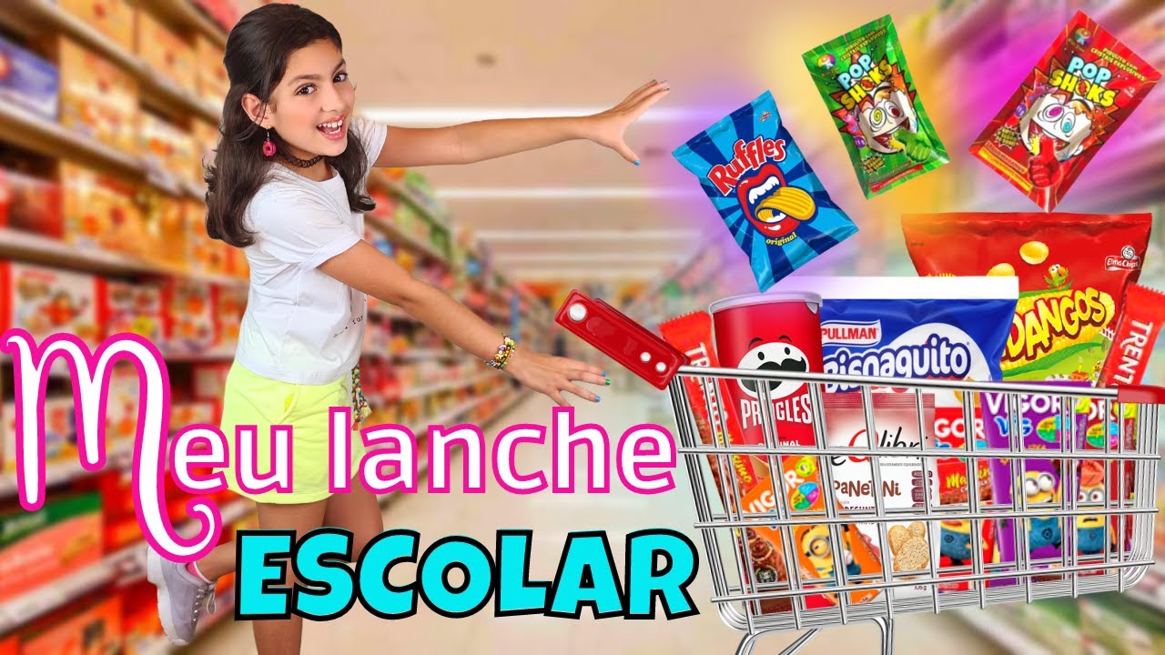 Comprando lanche escolar para a primeira semana de escola