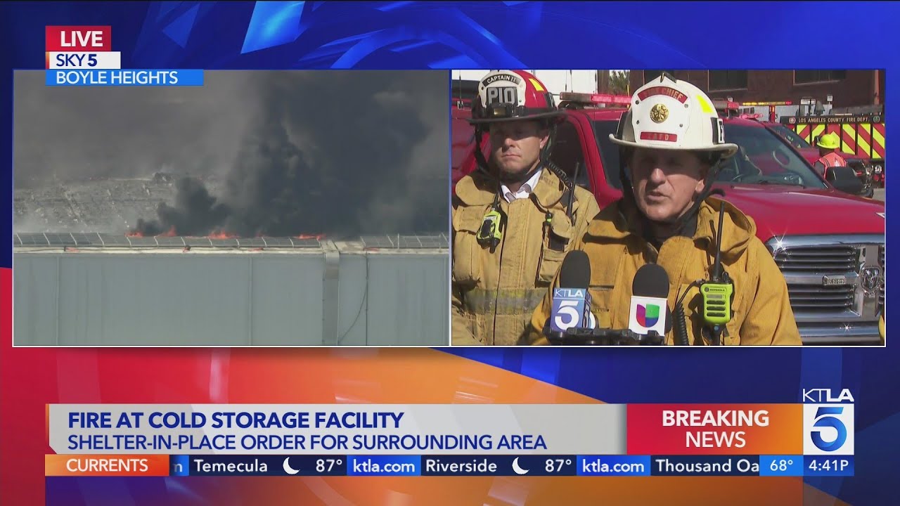 L.A. fire officials provide update on major fire at Boyle Heights facility