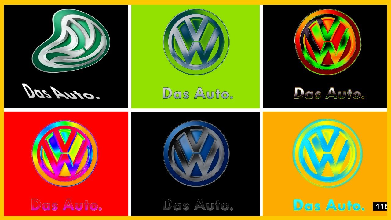(PARODY) NEW & OLD VOLKSWAGEN DAS AUTO LOGO ANIMATION IN DIFFERENT EFFECTS  -  CAR LOGO EDIT PART 1