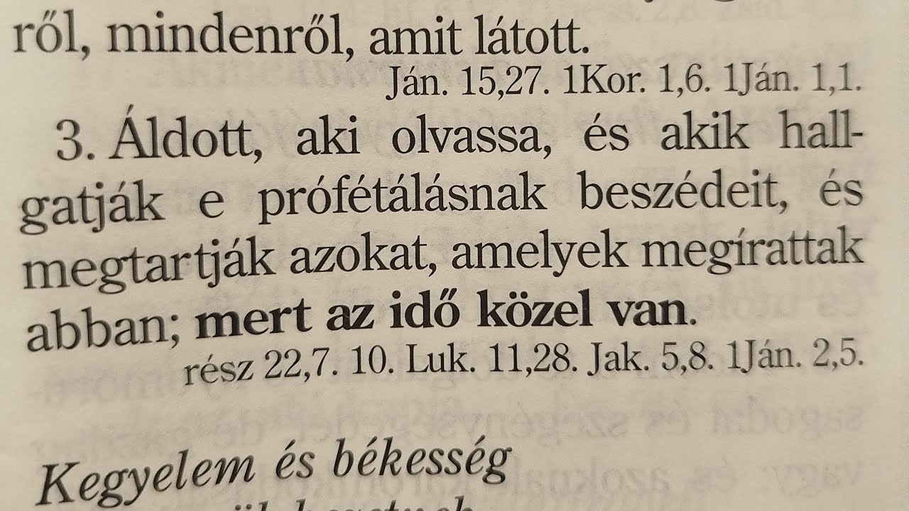 Jelenèsek Könyve 1.fejezet / Szerda Èlő 2026.02.25. Keresztutak Misszió