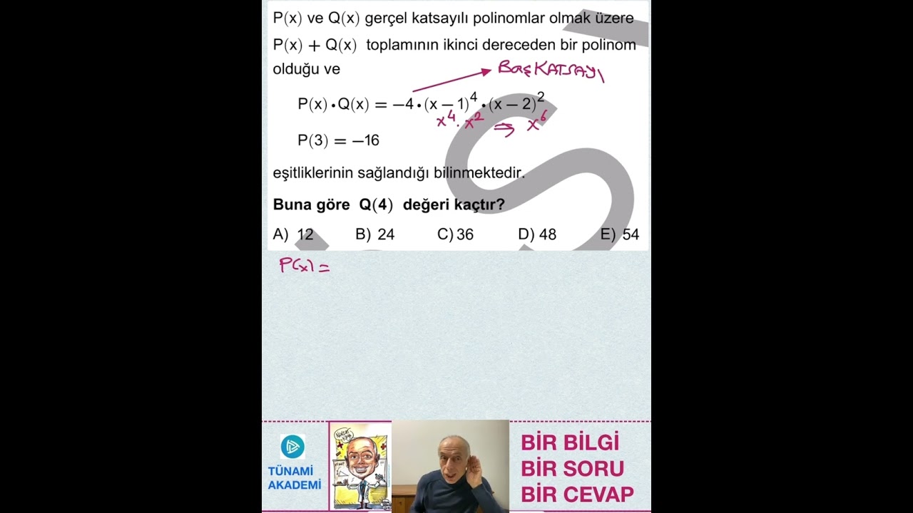 ÇIKMIŞ SORU - 2025 AYT MATEMATİK - POLİNOMLAR - BİR SORU BİR CEVAP