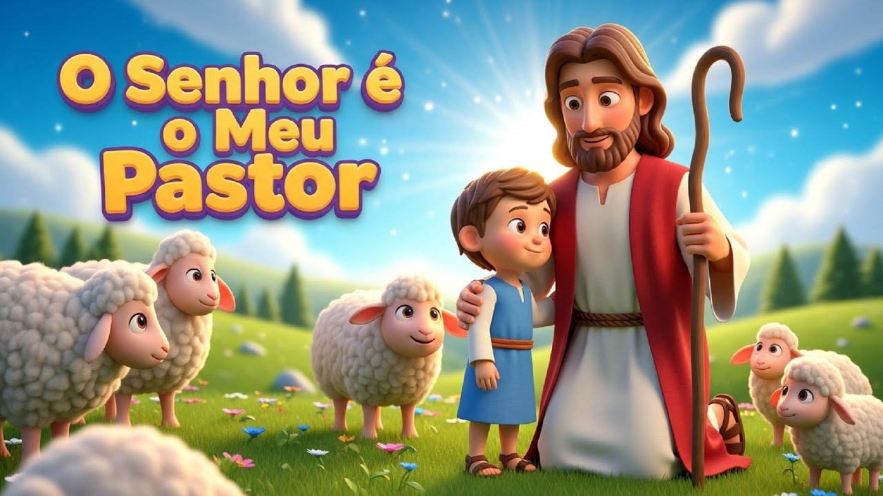 O Senhor é o Meu Pastor | Hino de Salmo 23 para Crianças  🎵 🎵