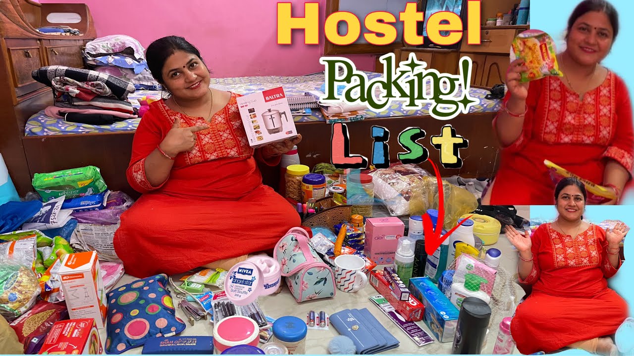 Hostel packing list:Everything you need while staying in a hostel//बच्चे घर से दूर जा रहे?ज़रूर देखे