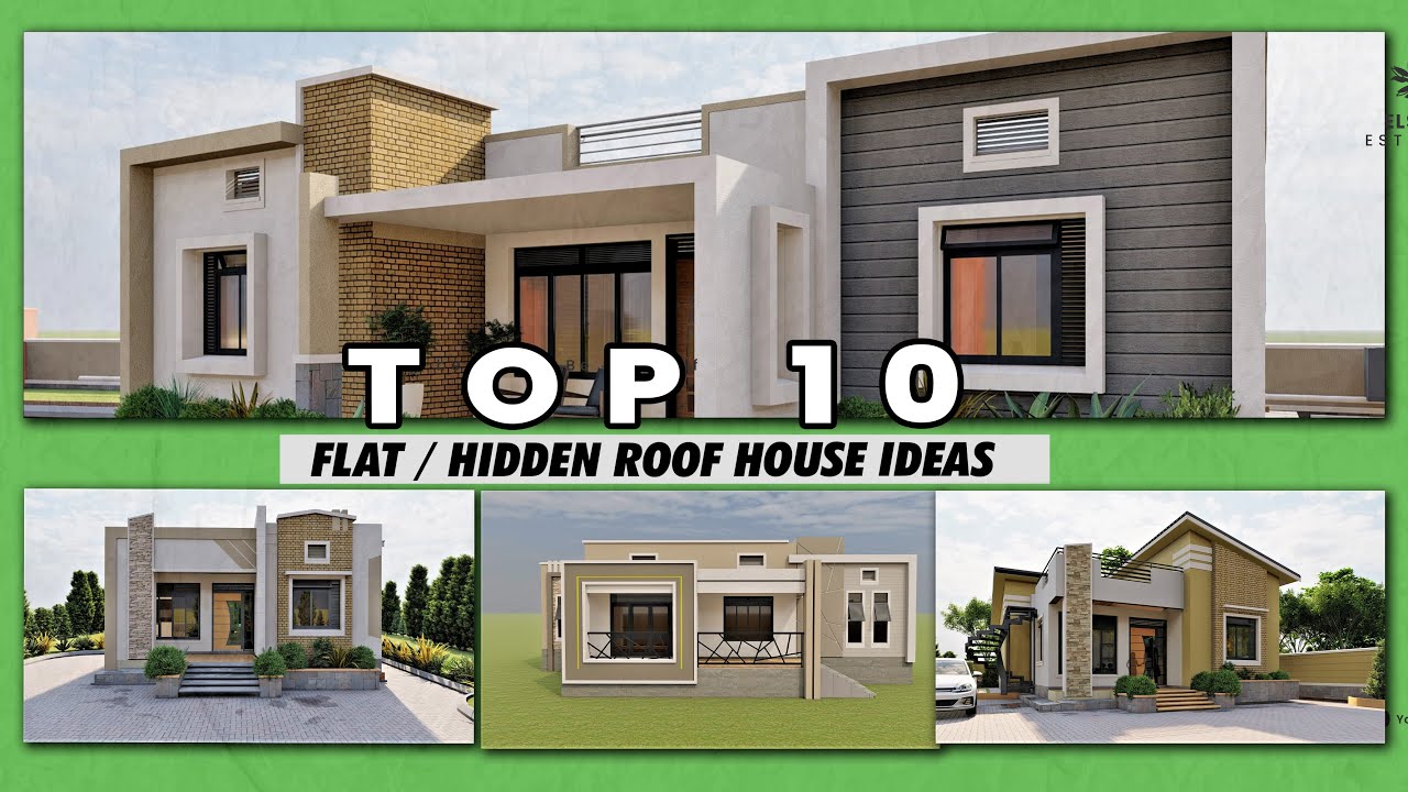 Top 10 Most Popular Small Flat Roof / Hidden Roof | House Design Ideas