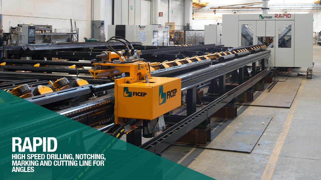 High speed drilling notching marking and cutting line for angles | RAPID