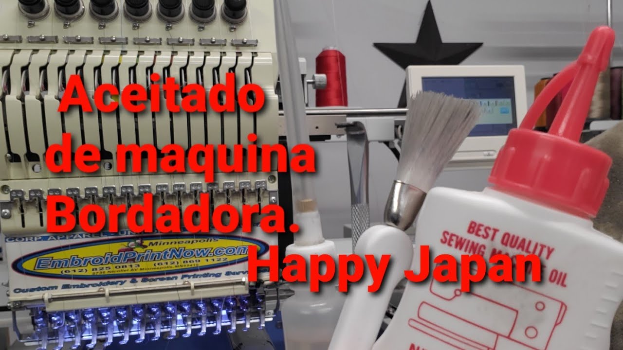 Como aceitar maquina bordadora Happy Japan  How to Oil your embroidery Happy Japan machine  everyday