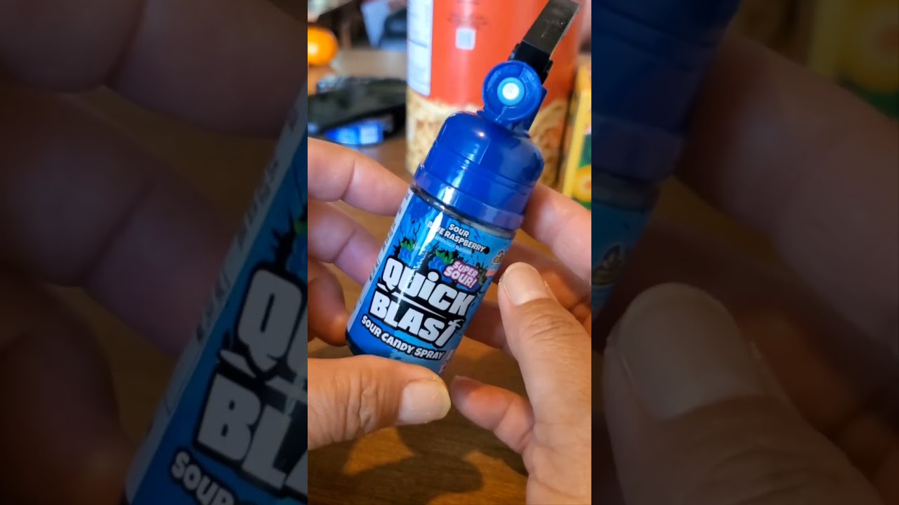 ASMAR! Super Sour Quick Blast Candy Spray !! #amazing #asmr#candy #toy #satisfying #shorts #viral