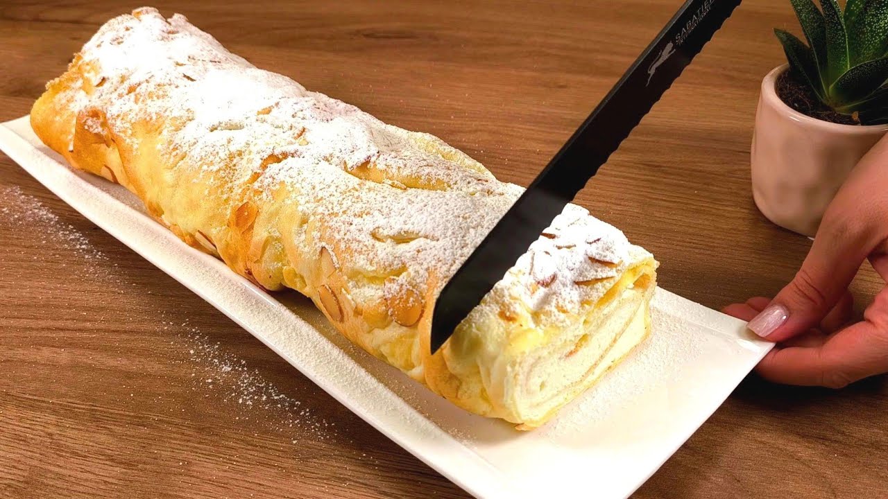 Эклеры? Нет! Этот рулет лучше любого десерта! красиво и быстро! Десерт за 5 минут!