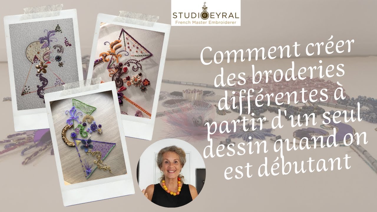 Comment créer différentes broderies à partir d'un dessin si on est débutant en broderie de Lunéville